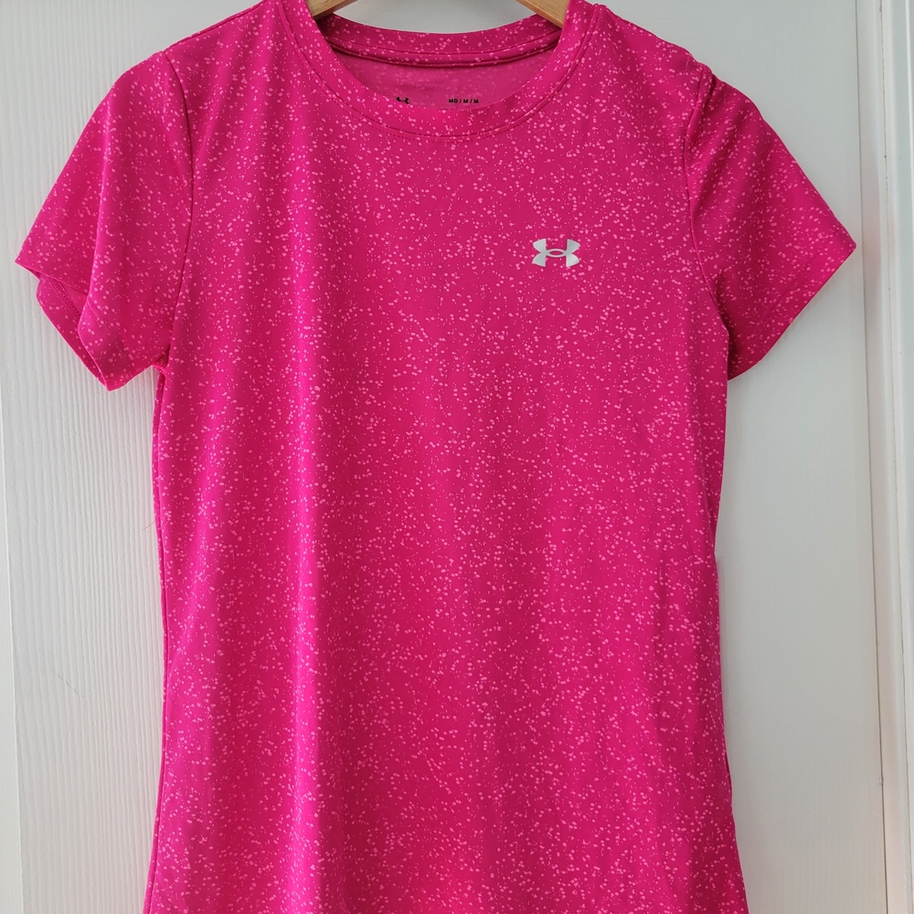 Women's Under Armor Pink Speckled T-Shirt Size M